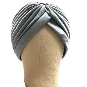 turban grey classic traditional poly stretch vintage everyday Hollywood retro